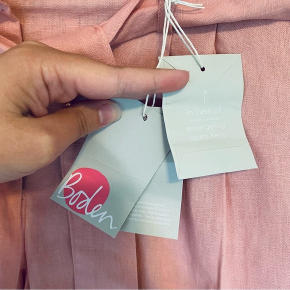 Boden St Ives Paperbag Shorts Belted Linen Cotton Blend NWT US Size 10 Preppy - Picture 9 of 15